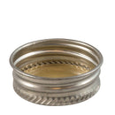 1 1/4" Silver, Ribbed, Metal Caps with Pulp Liner