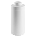 16 oz. White HDPE Plastic Squat Cylinder Bottle (38-400)