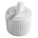 20-410 White Ribbed Polytop Flip-Spout Cap, PS-115 Liner (3mm orifice)