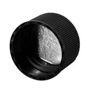 24-410 Black Ribbed Polypropylene (PP) Plastic Cap (FS 3-25 Foil HIS Liner)