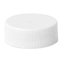 28-400 White, Ribbed Polypropylene (PP) Plastic Cap (HIS Foil Liner - HDPE Only)