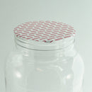 (110-400) White Ribbed Cap w/ Printed, PS-22 Pressure Seal Liner