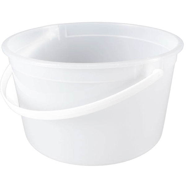 128 oz. (4 qt) White HDPE Plastic Tubs (Freezer Safe) w/Handle, L810