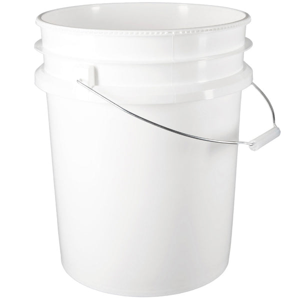 5 gal. White HDPE Plastic Pails (90-mil)