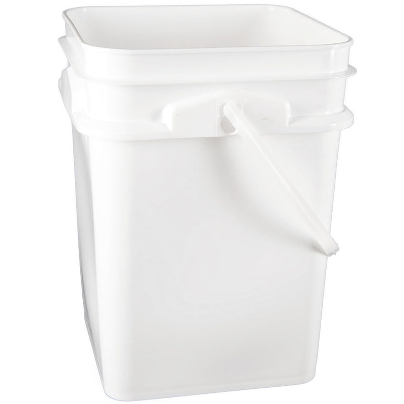 4 gal. White HDPE Plastic Square Pails