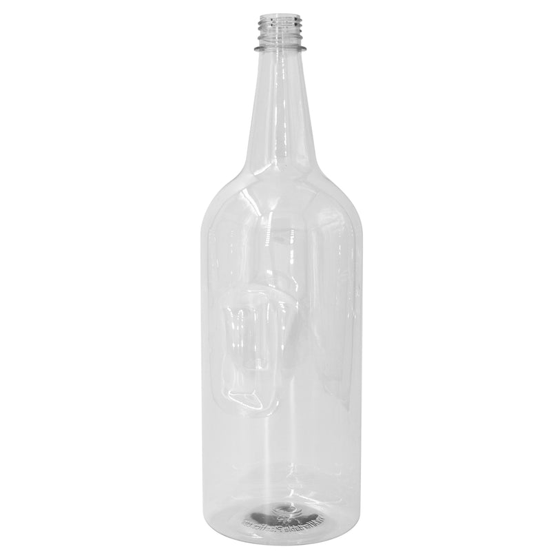 1.75L Clear PET Long Neck, Pinch Grip Bottle (28mm PCO 1816)