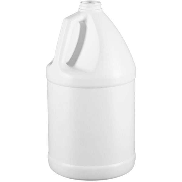 128 oz. (1 Gallon) White HDPE S/M Industrial Round Bottle, (38-400)