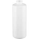32 oz. White HDPE Plastic Cylinder Bottles (38-400)