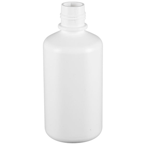 32 oz. White HDPE Plastic Boston Round Bottles (38-430)