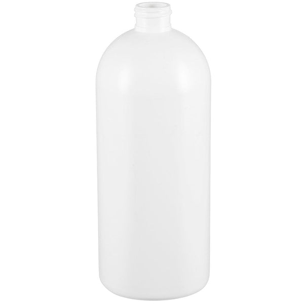 32 oz. White HDPE Plastic Bullet (Cosmo Round) Bottles (28-410)