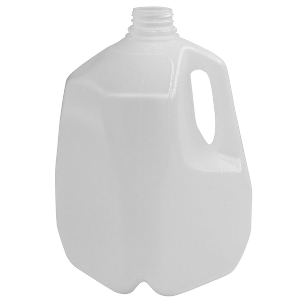 128oz (1 Gallon) Natural HDPE Plastic Dairy Bottle (38mm DBJ)