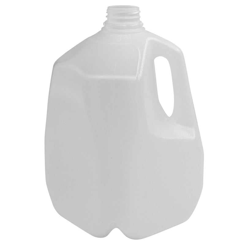 128oz (1 Gallon) Natural HDPE Plastic Dairy Bottle (38mm DBJ)