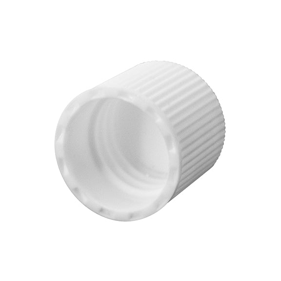 15-415 White Polypropylene (PP) Plastic Cap, with F217 Foam Liner