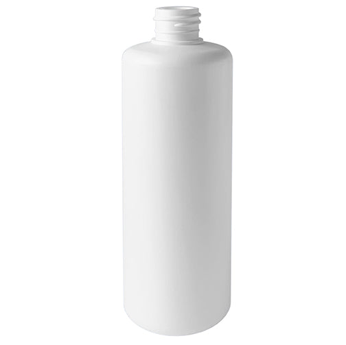 16oz White HDPE Plastic Cylinder (28-410)