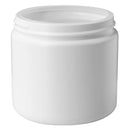 16oz White HDPE Wide-Mouth Canister, Jar (89-400)