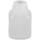 8 oz. Natural HDPE Plastic French Square Dairy Bottles (38-400)