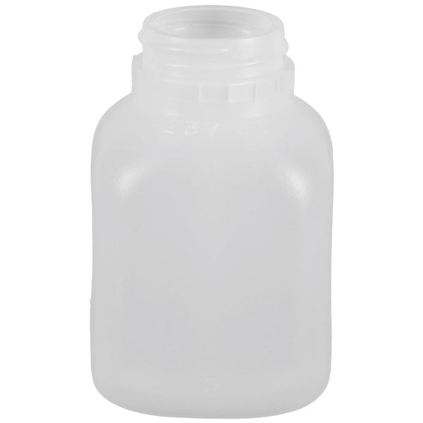 8 oz. Natural HDPE Plastic French Square Dairy Bottles (38-400)