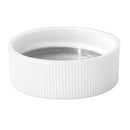28-400 White, Ribbed Polypropylene (PP) Plastic Cap (HIS Foil Liner - HDPE Only)
