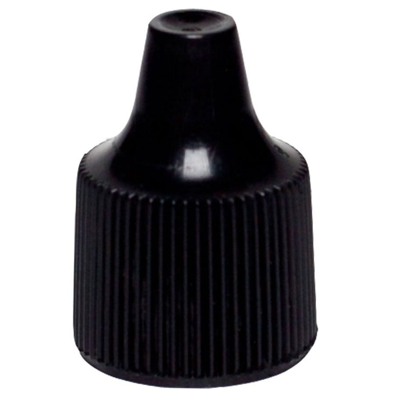 15mm (15-415) Black Ribbed Dropper Over-Cap