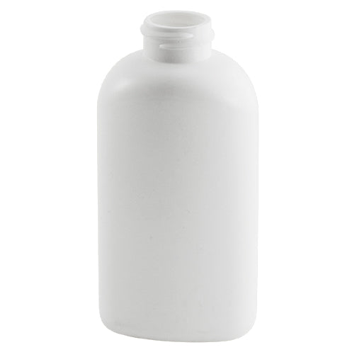 Each: 3 oz. White HDPE Plastic Inverted Oval Bottle (22-400)