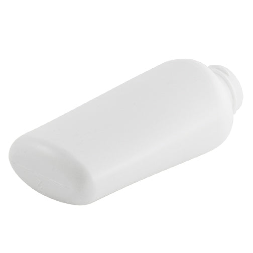 Each: 3 oz. White HDPE Plastic Inverted Oval Bottle (22-400)