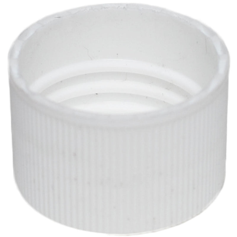 24-410 White Ribbed Caps w/ F-217 Sureseal Foam Liner (Inside)