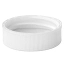 33-400 White, Ribbed Polypropylene (PP) Plastic Cap (FS M-1 Foil Liner)