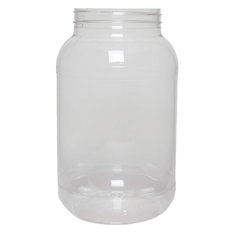 1 Gallon Clear PET Plastic Wide Mouth Bottles (110-400)