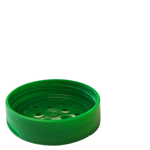 48-485 Green, Spice Cap, Flip-Top - Sift, Unlined, with 10 Holes (.200")