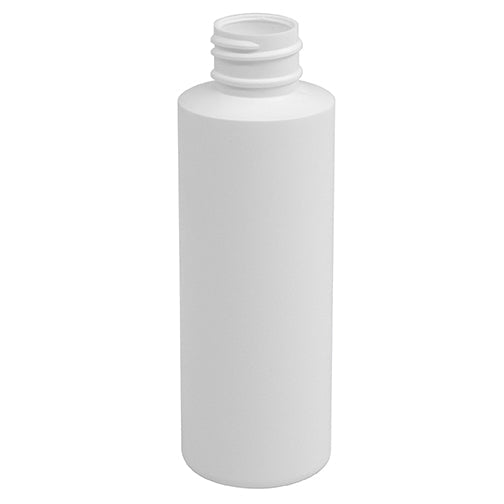 4oz White HDPE Plastic Cylinder (24-410)