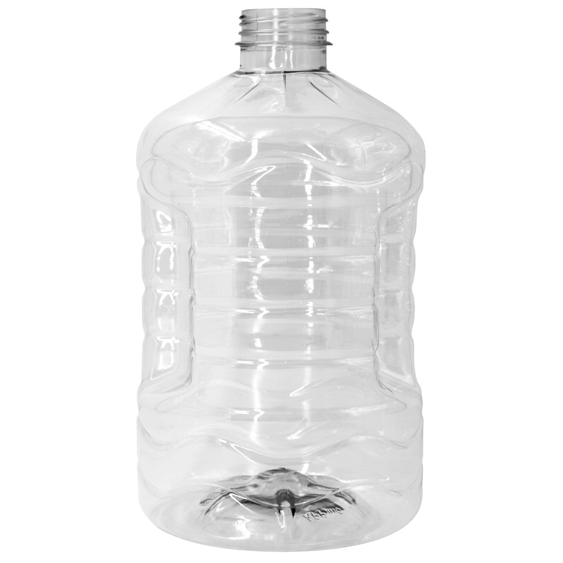 64oz (.5 gal) Clear PET Ribbed Pinch Grip Jug (48-400)