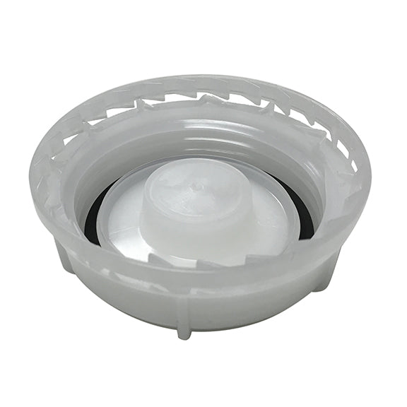 70mm Natural PP Self-Racheting Spigot Cap-underside