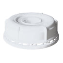 Each: 70mm White PP Closure For Tight-Heads w/ Rachet Ring and 3/4' Knockout