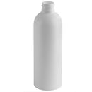 8 oz. White HDPE Plastic Bullet (Cosmo Round) Bottle (24-410)