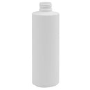 8 oz. White HDPE Plastic Cylinder Bottle (24-410)