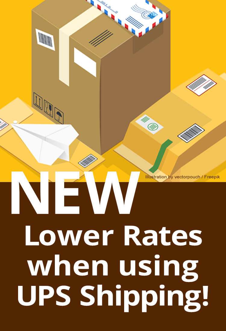 NEW Lower Rates when using UPS Shipping