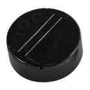 53-485 Black, Dual-Flapper, Sift and Pour Spice Cap, (.200") Holes and Printed, PS Liner
