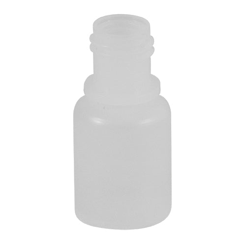 1/4 oz. Natural LDPE Plastic Boston Round Bottle, with Collar (15-415)