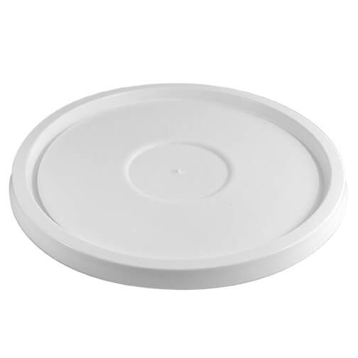 2 Gallon, White, Light-Weight, HDPE Plastic Pail Lids