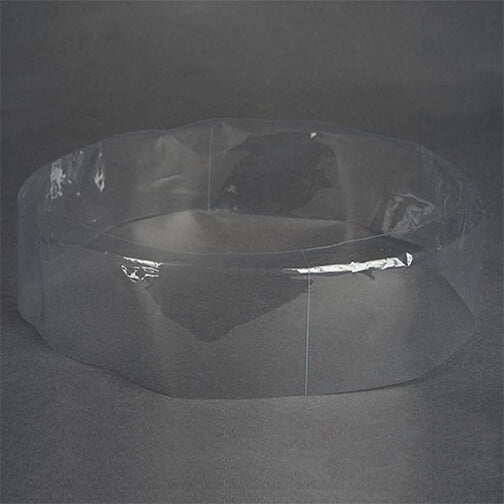 Sleeve: 340 x 45 + 10 (mm) Clear Preformed Square Shrink Bands - Qty (250/Sleeve)