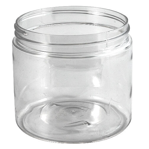 16 oz. Clear PET Plastic Wide Mouth Jar (89-400)