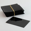 68 x 50 (mm) Black Flat Cut, Heat Shrink Bands, Non Perforated (FITS 38mm - 41mm Cap Sizes)